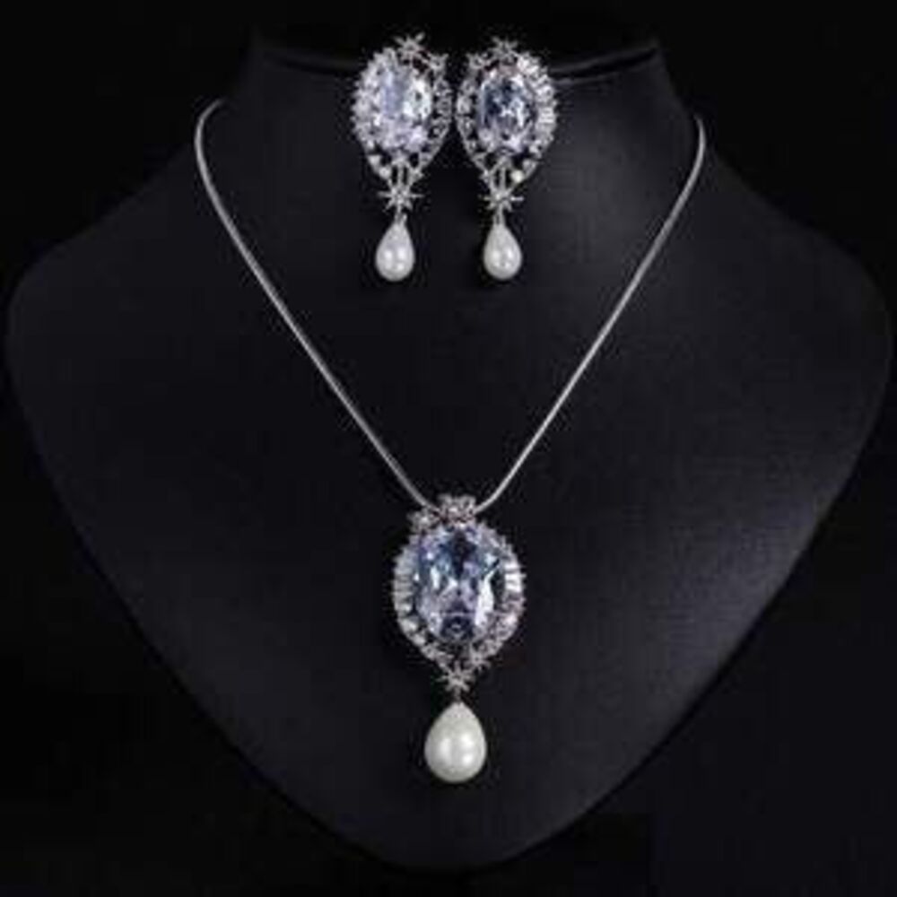/Set Silver Jewelry Set, Jewelry Set, , Accessory Set, Diam Minimalist View 3